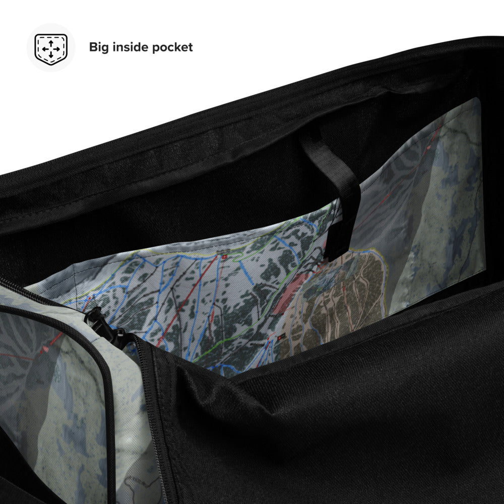 Grand Targhee, Wyoming Ski Trail Map Duffle Bag - Powderaddicts