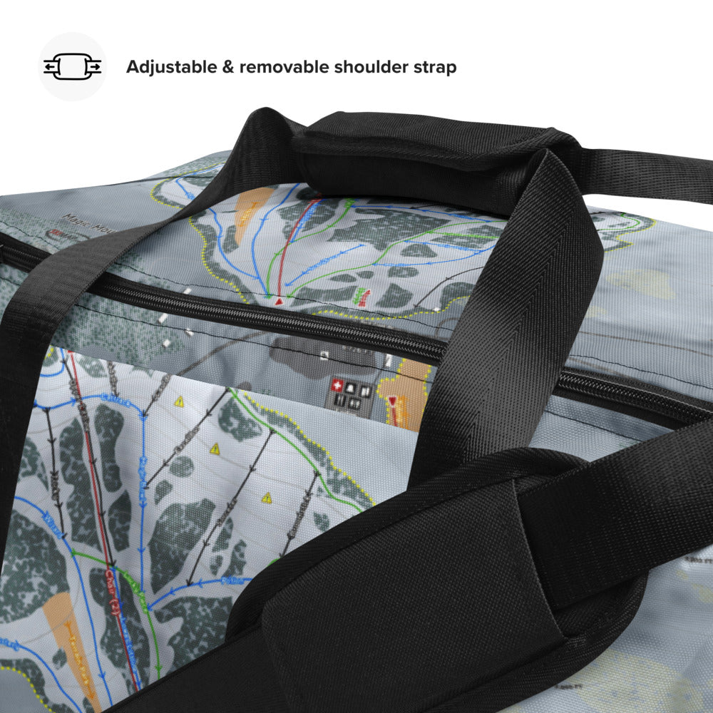 Magic Mountain, Vermont Ski Trail Map Duffle Bag - Powderaddicts