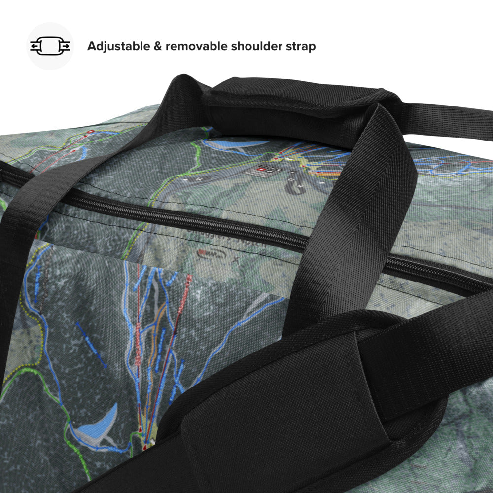 Smugglers Notch, Vermont Ski Trail Map Duffle Bag - Powderaddicts