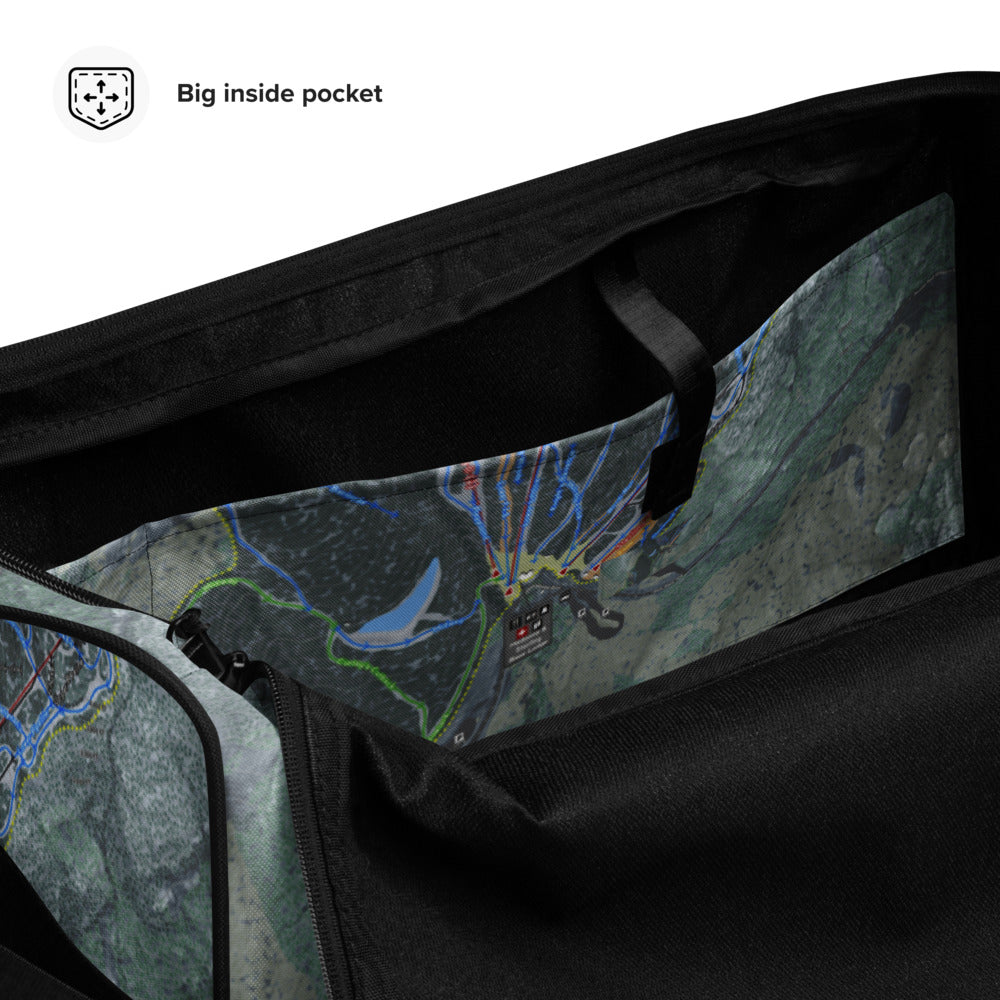 Smugglers Notch, Vermont Ski Trail Map Duffle Bag - Powderaddicts