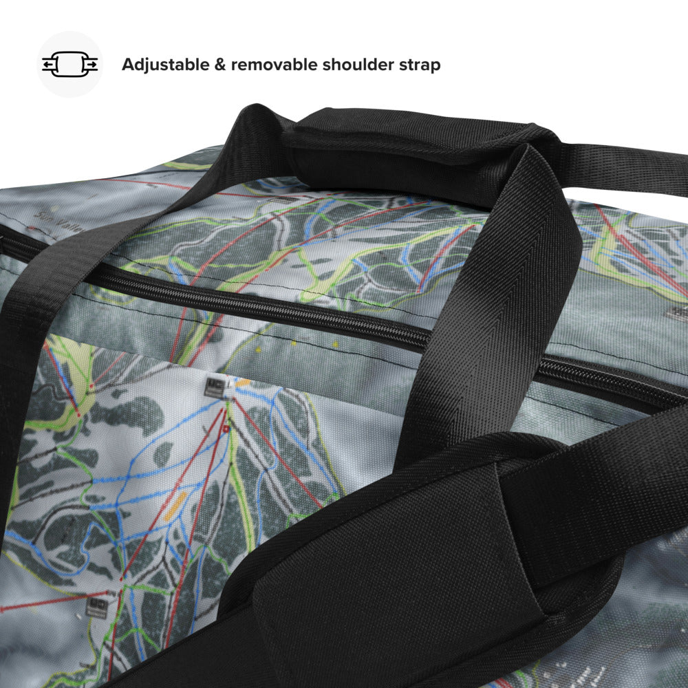 Sun Valley, Idaho Ski Trail Map Duffle Bag - Powderaddicts
