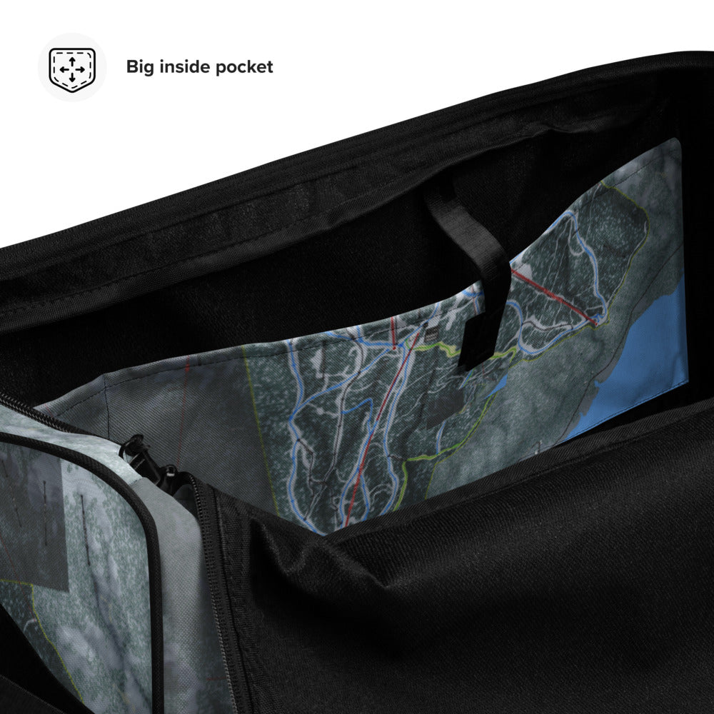 Tamarack, Idaho Ski Trail Map Duffle Bag - Powderaddicts