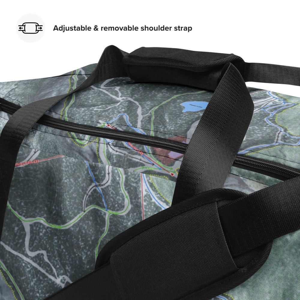 Middle Bury Snow Bowl, Vermont Ski Trail Map Duffle Bag - Powderaddicts