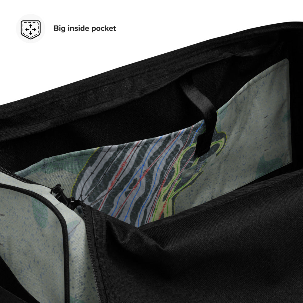 Mohawk Mountain, Connecticut Ski Trail Map Duffle Bag - Powderaddicts