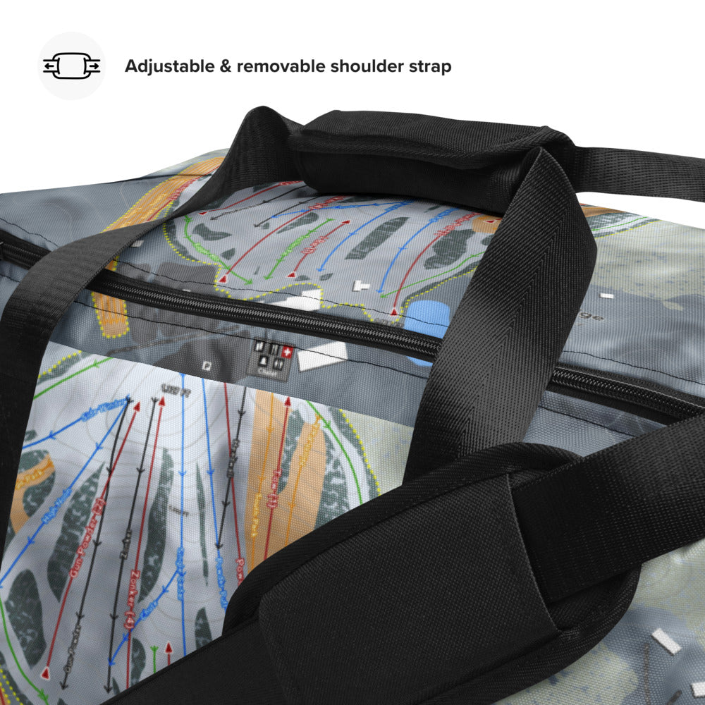 Powder Ridge, Connecticut Ski Trail Map Duffle Bag - Powderaddicts
