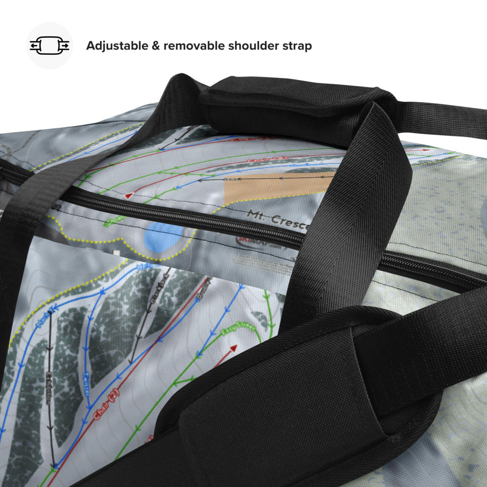 Mt Crescent, Iowa Ski Trail Map Duffle Bag - Powderaddicts