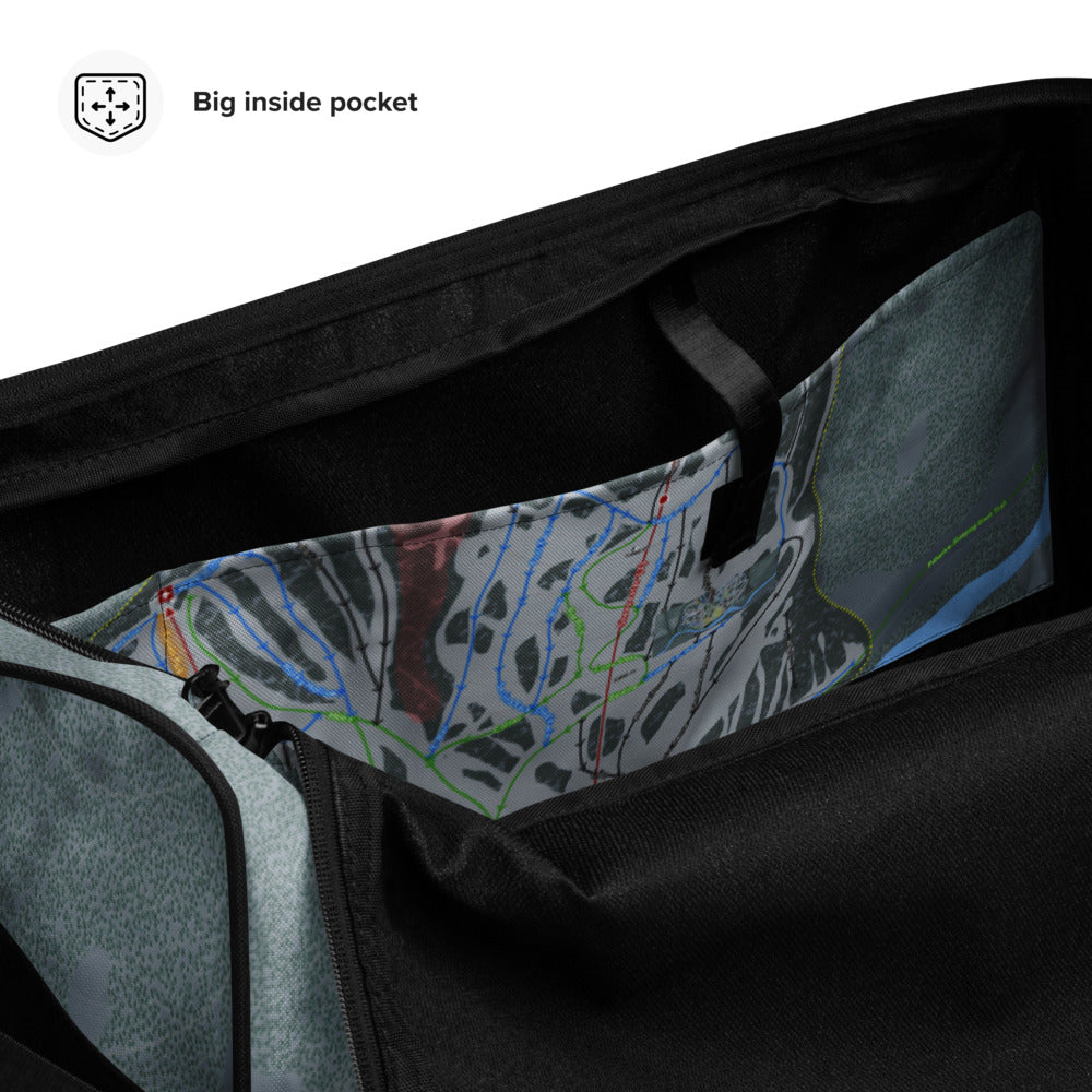 Sleeping Giant, Wyoming Ski Trail Map Duffle Bag - Powderaddicts