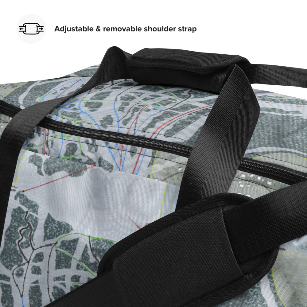 Snow King, Wyoming Ski Trail Map Duffle Bag - Powderaddicts