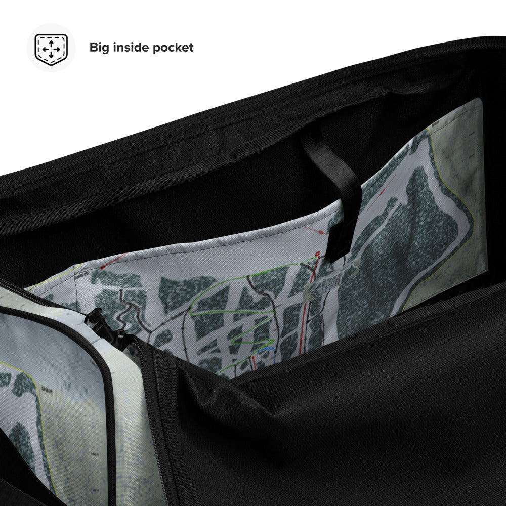 Snow King, Wyoming Ski Trail Map Duffle Bag - Powderaddicts