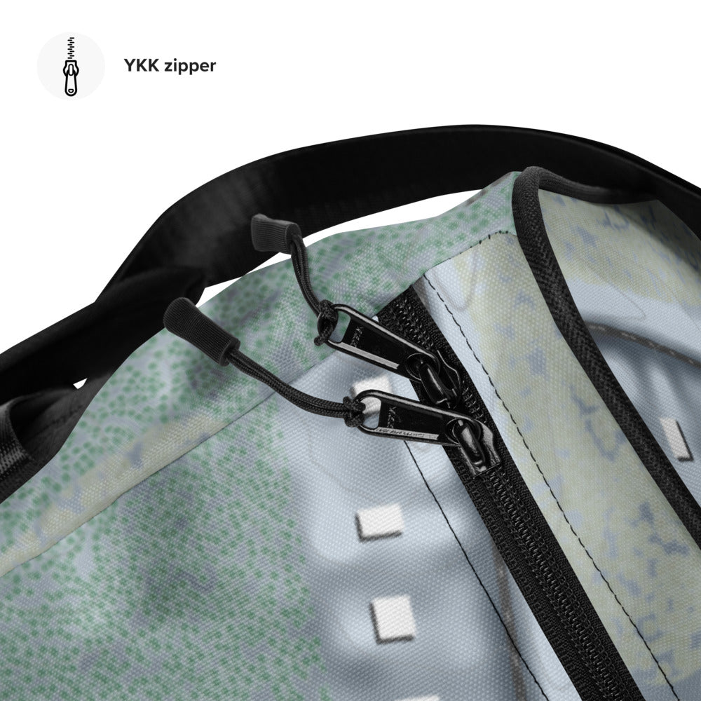 Sleepy Hollow Sports Park, Iowa Ski Trail Map Duffle Bag - Powderaddicts