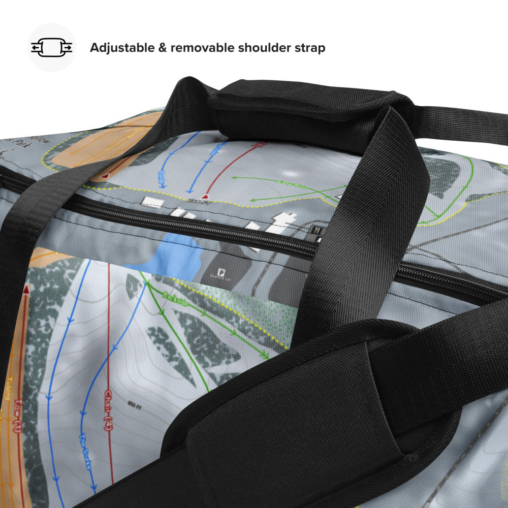 Sleepy Hollow Sports Park, Iowa Ski Trail Map Duffle Bag - Powderaddicts