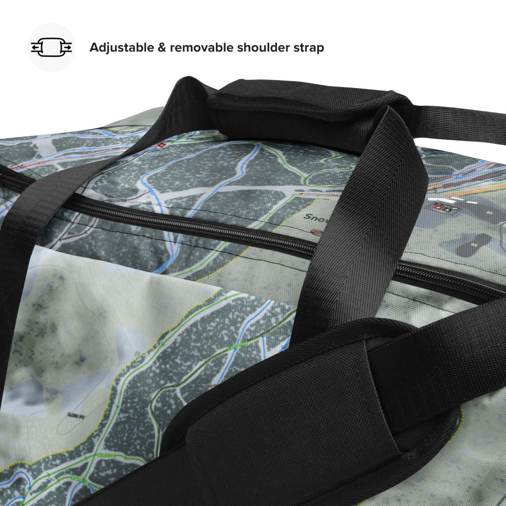 Snowy Range, Wyoming Ski Trail Map Duffle Bag - Powderaddicts