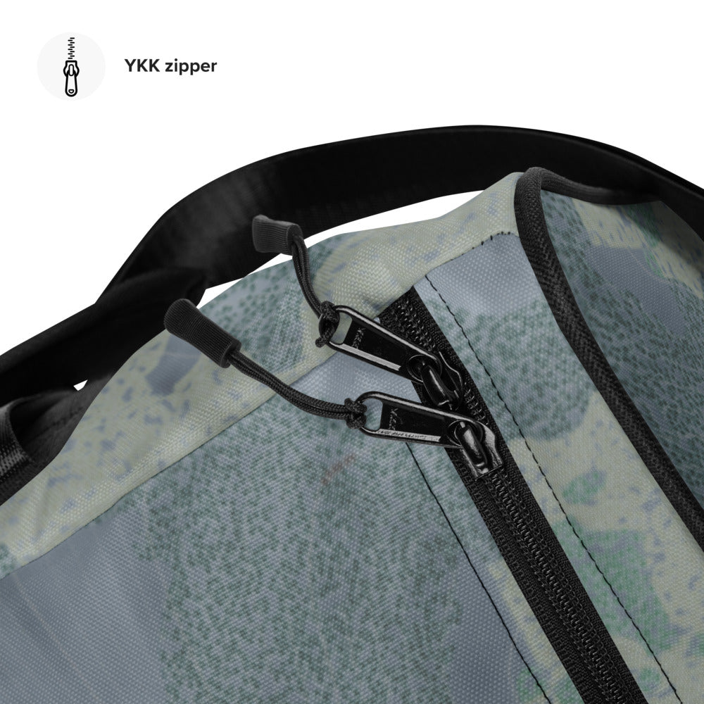 White Pine, Wyoming Ski Trail Map Duffle Bag - Powderaddicts