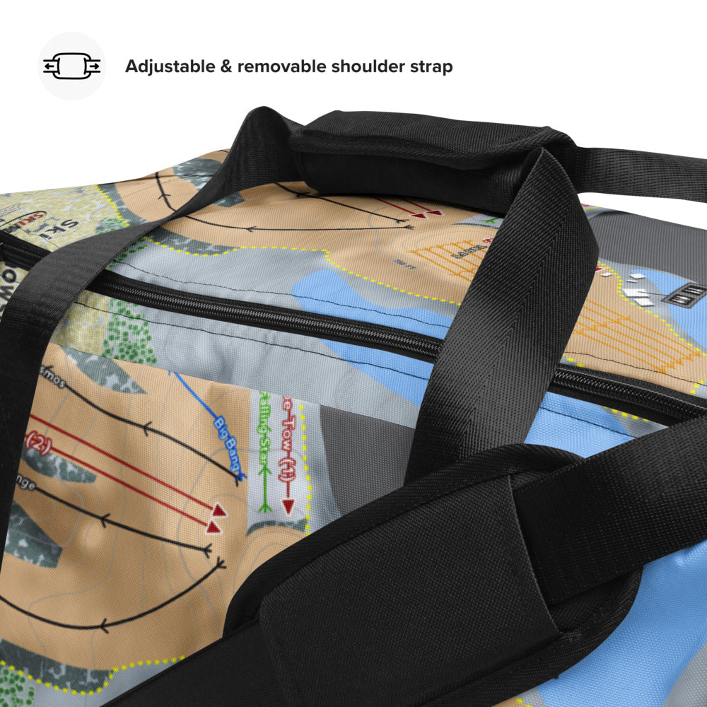 Ski Snowstar, Illinois Ski Trail Map Duffle Bag - Powderaddicts