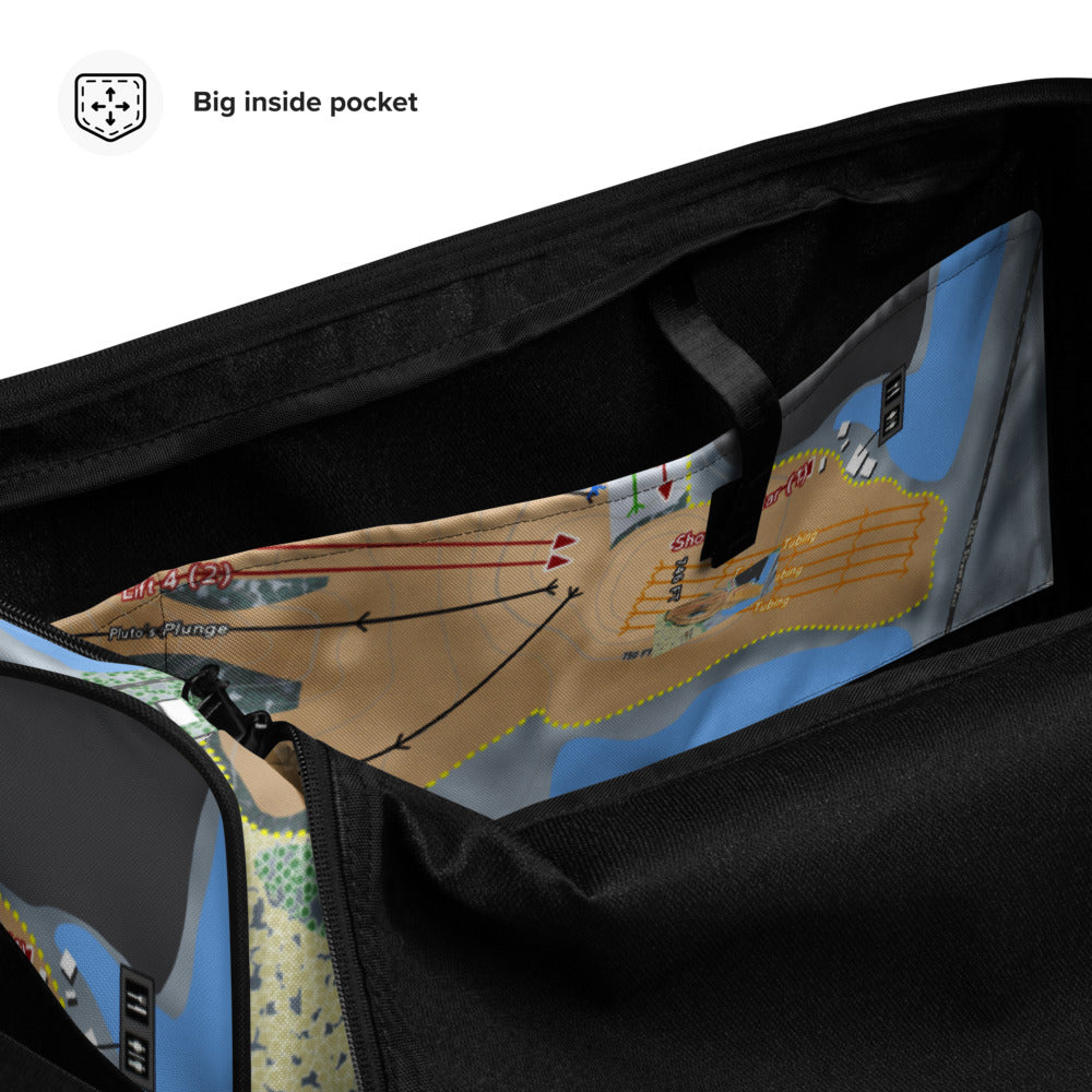 Ski Snowstar, Illinois Ski Trail Map Duffle Bag - Powderaddicts