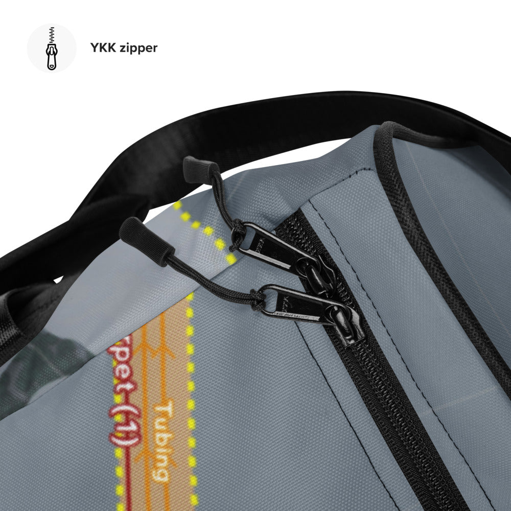 Villa Olivia, Illinois Ski Trail Map Duffle Bag - Powderaddicts