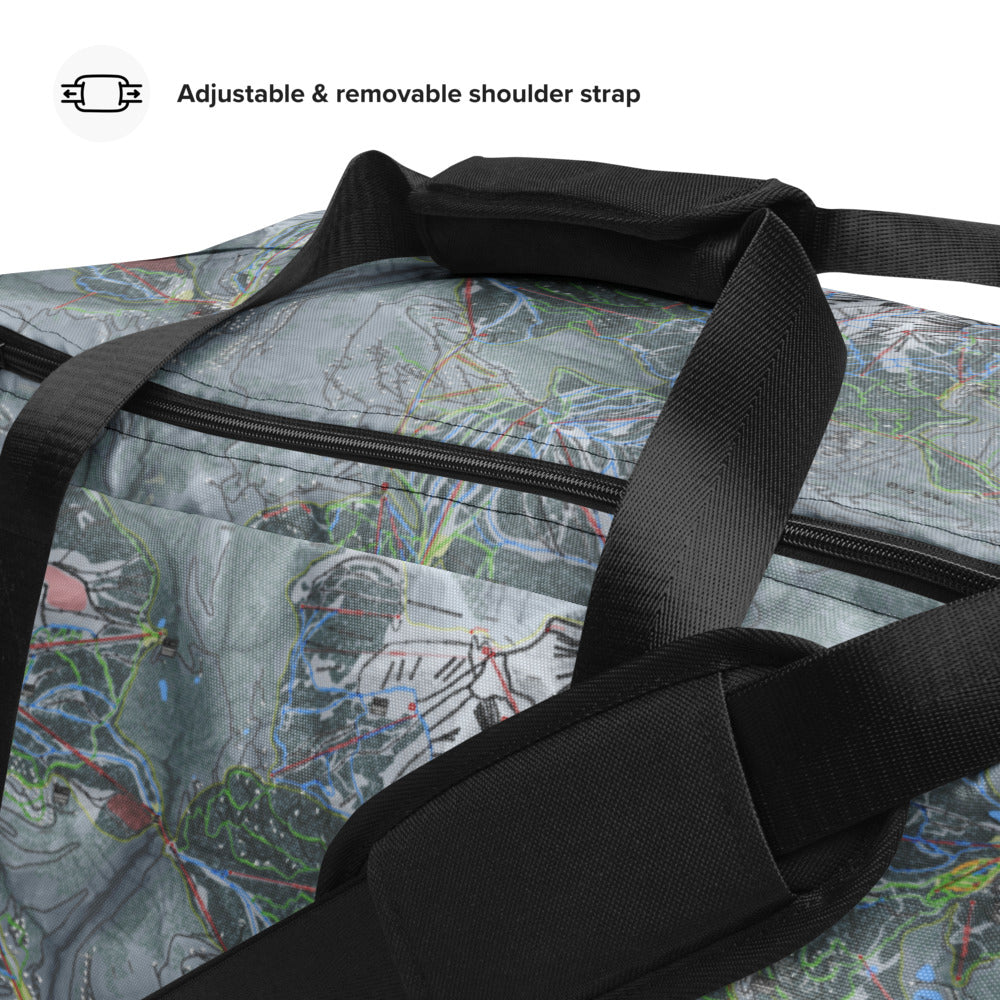 Big Sky Combo, Montana Ski Trail Map Duffle Bag - Powderaddicts