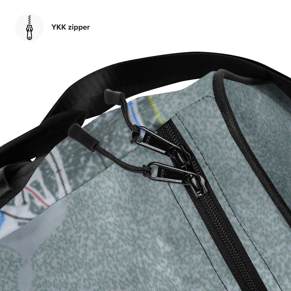 Blacktail, Montana Ski Trail Map Duffle Bag - Powderaddicts