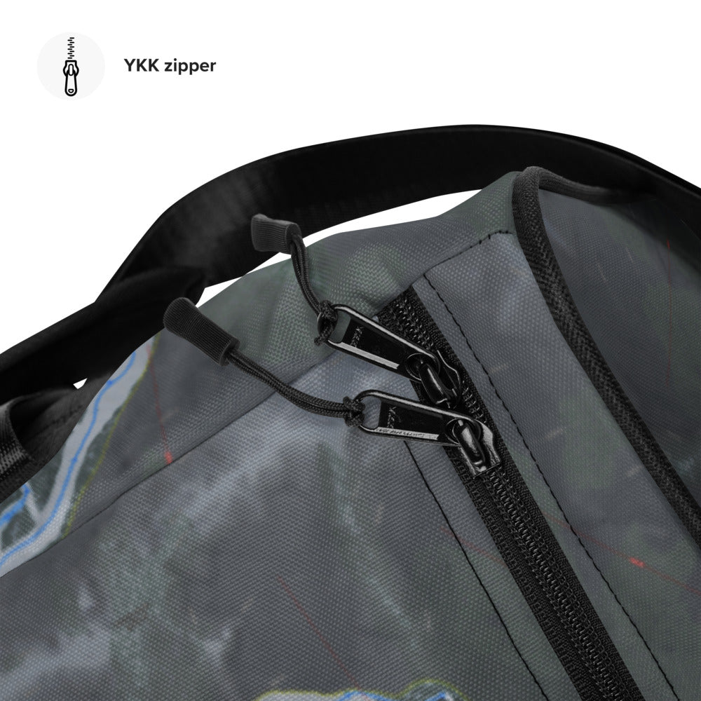 Fernie, British Columbia Ski Trail Map Duffle Bag - Powderaddicts