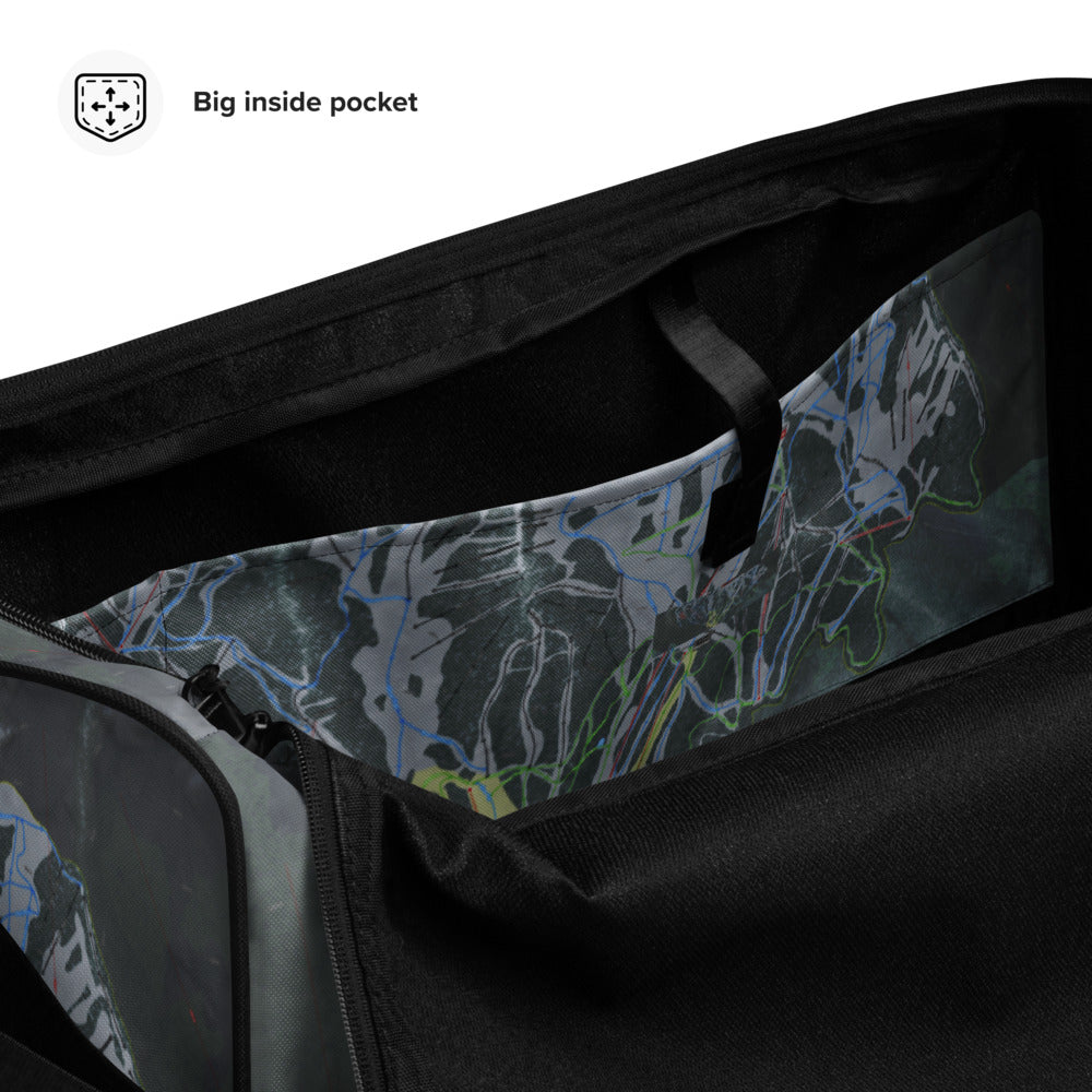 Fernie, British Columbia Ski Trail Map Duffle Bag - Powderaddicts