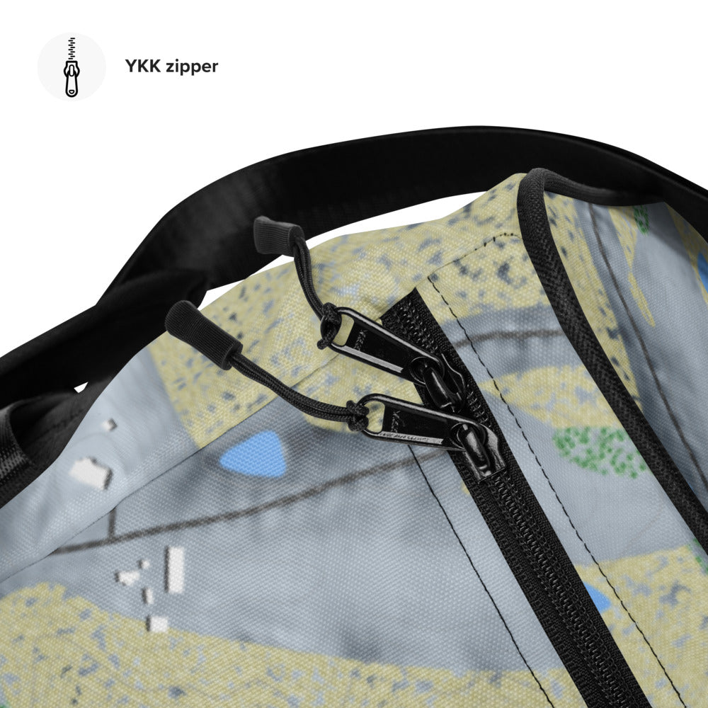 Perfect North Slopes, Indiana Ski Trail Map Duffle Bag - Powderaddicts