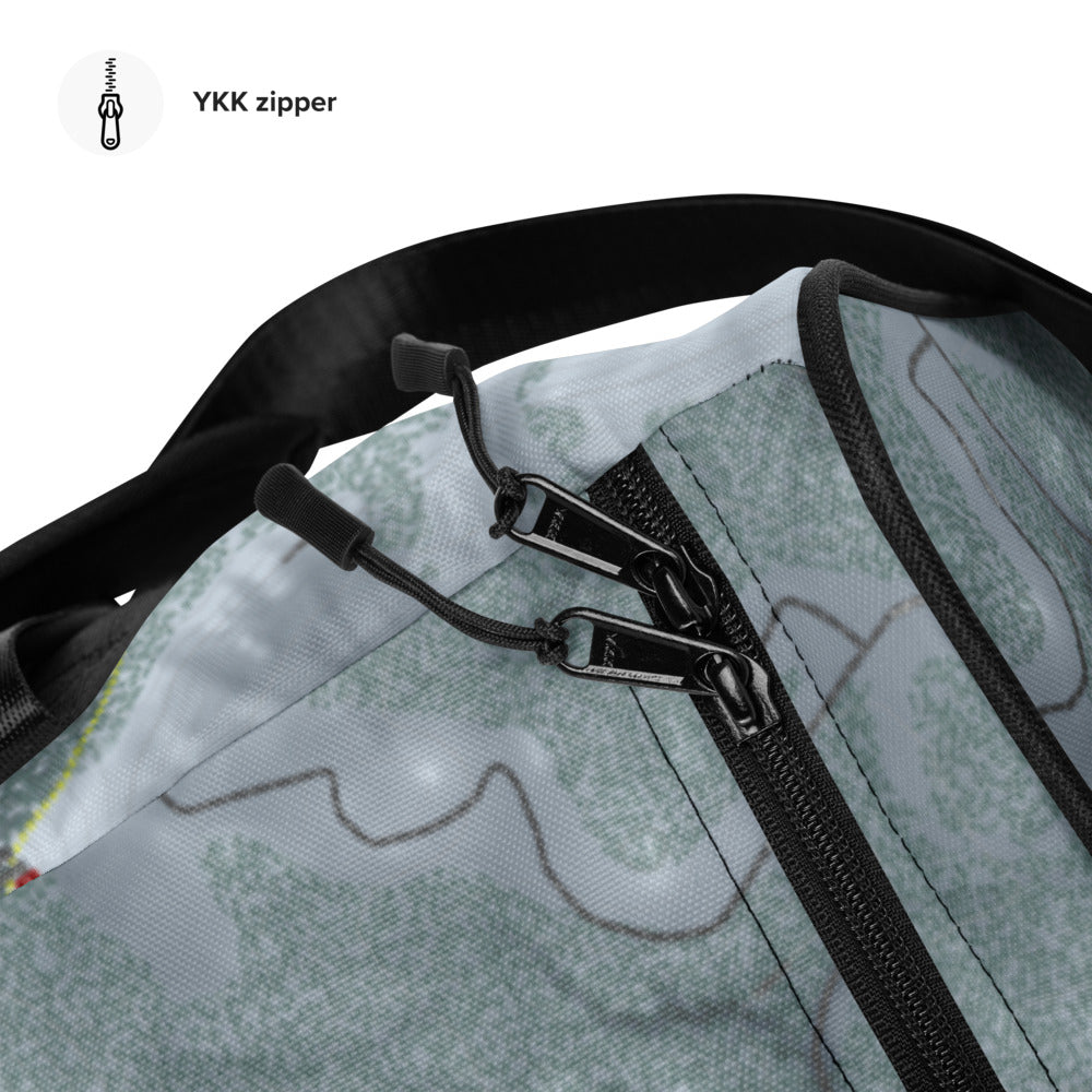 Bear Mountain, California Ski Trail Map Duffle Bag - Powderaddicts