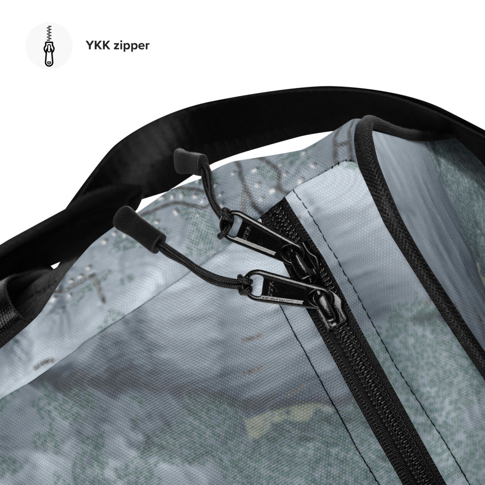 Bear Valley Mtn, California Ski Trail Map Duffle Bag - Powderaddicts