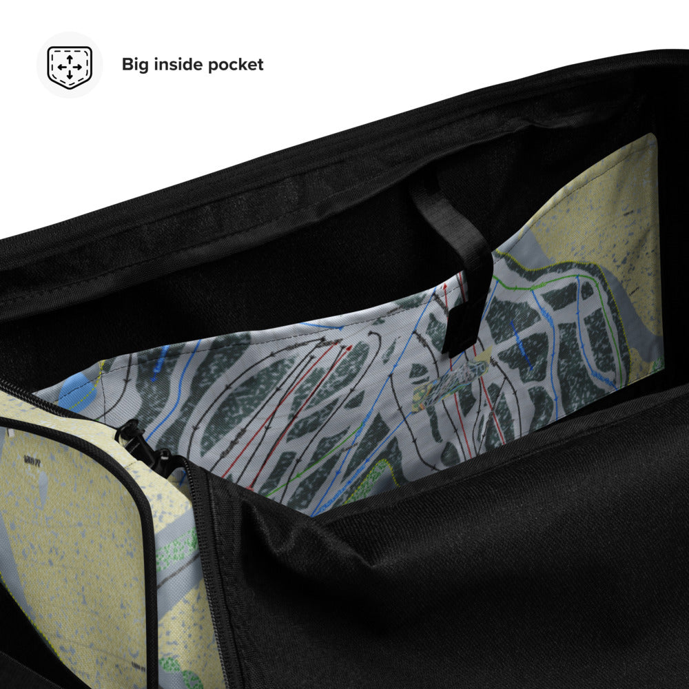 Big Snow BlackJack, Michigan Ski Trail Map Duffle Bag - Powderaddicts