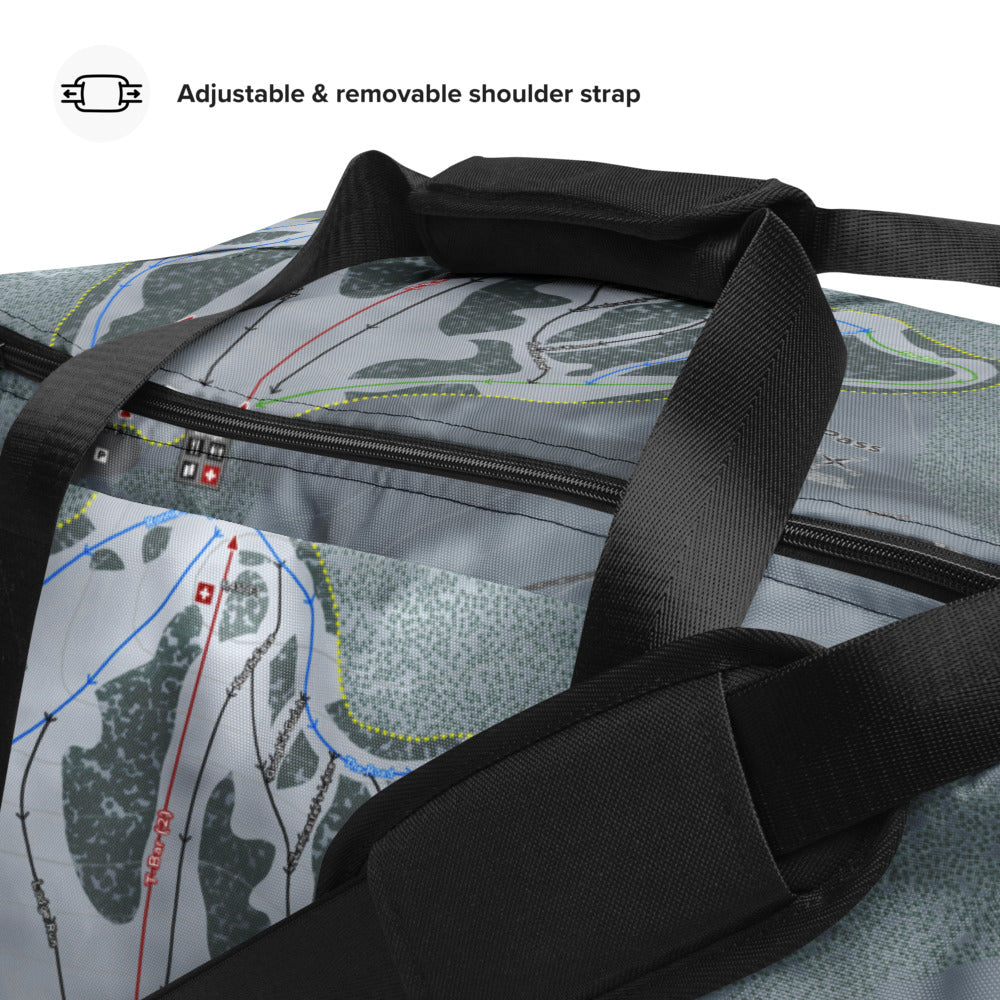 Cedar Pass, California Ski Trail Map Duffle Bag - Powderaddicts