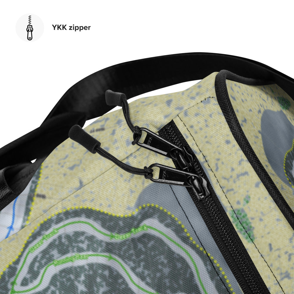 Big Snow Indianhead, Michigan Ski Trail Map Duffle Bag - Powderaddicts