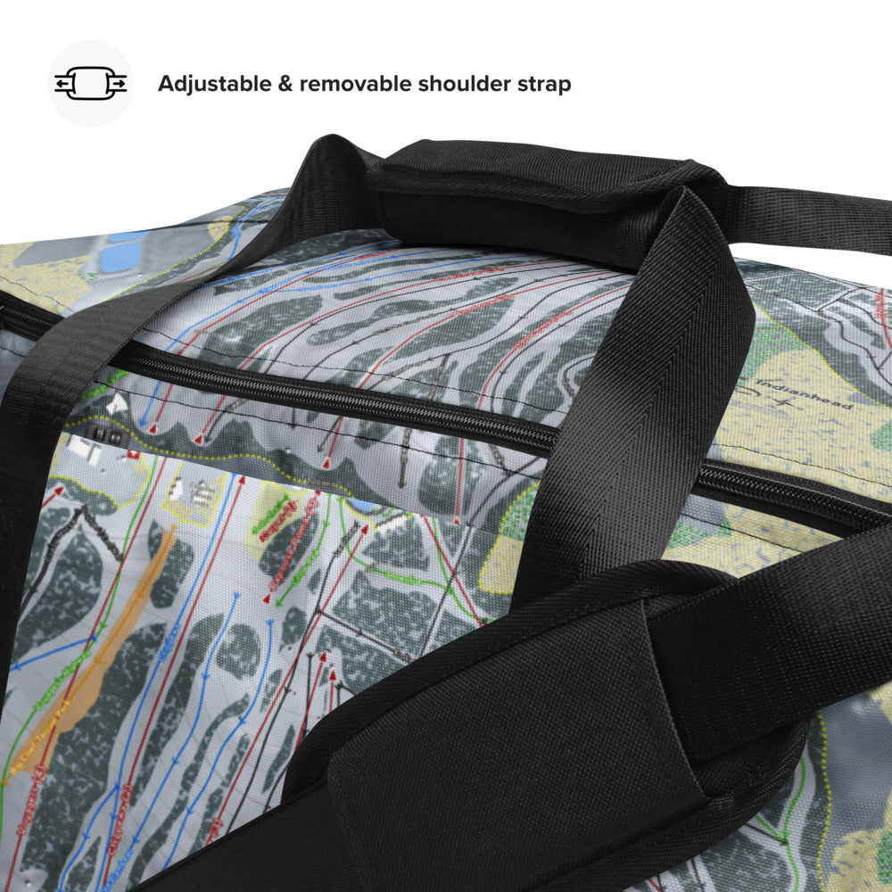 Big Snow Indianhead, Michigan Ski Trail Map Duffle Bag - Powderaddicts
