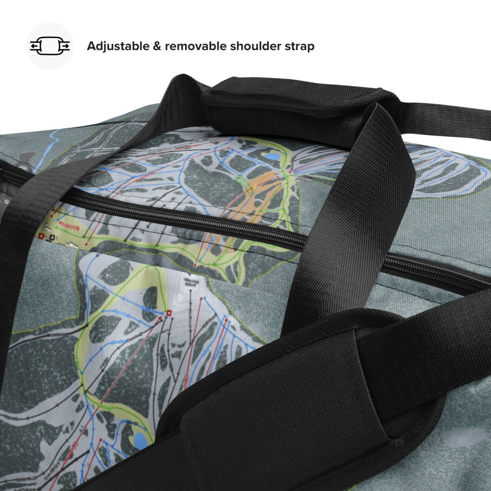 China Peak, California Ski Trail Map Duffle Bag - Powderaddicts