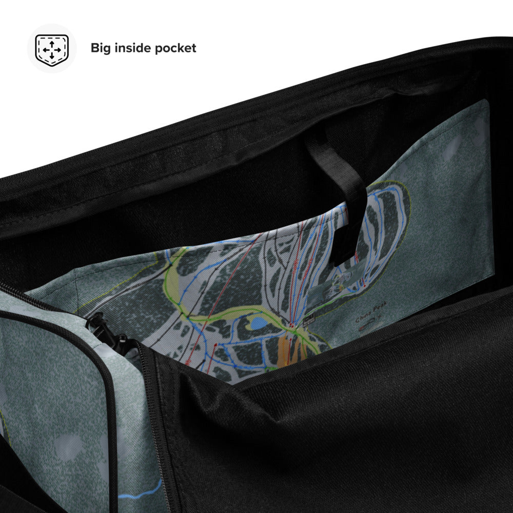 China Peak, California Ski Trail Map Duffle Bag - Powderaddicts