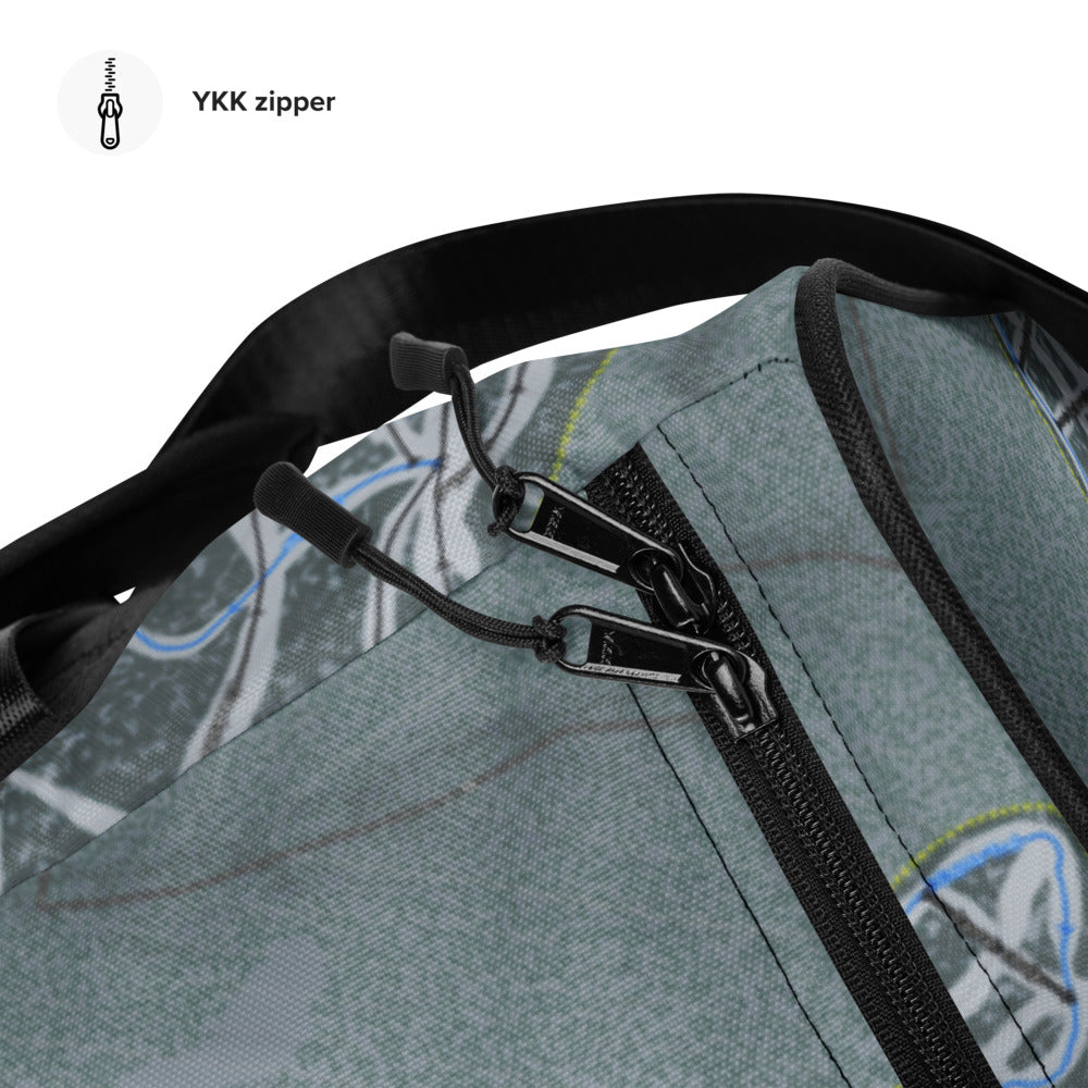 Dodge Ridge, California Ski Trail Map Duffle Bag - Powderaddicts