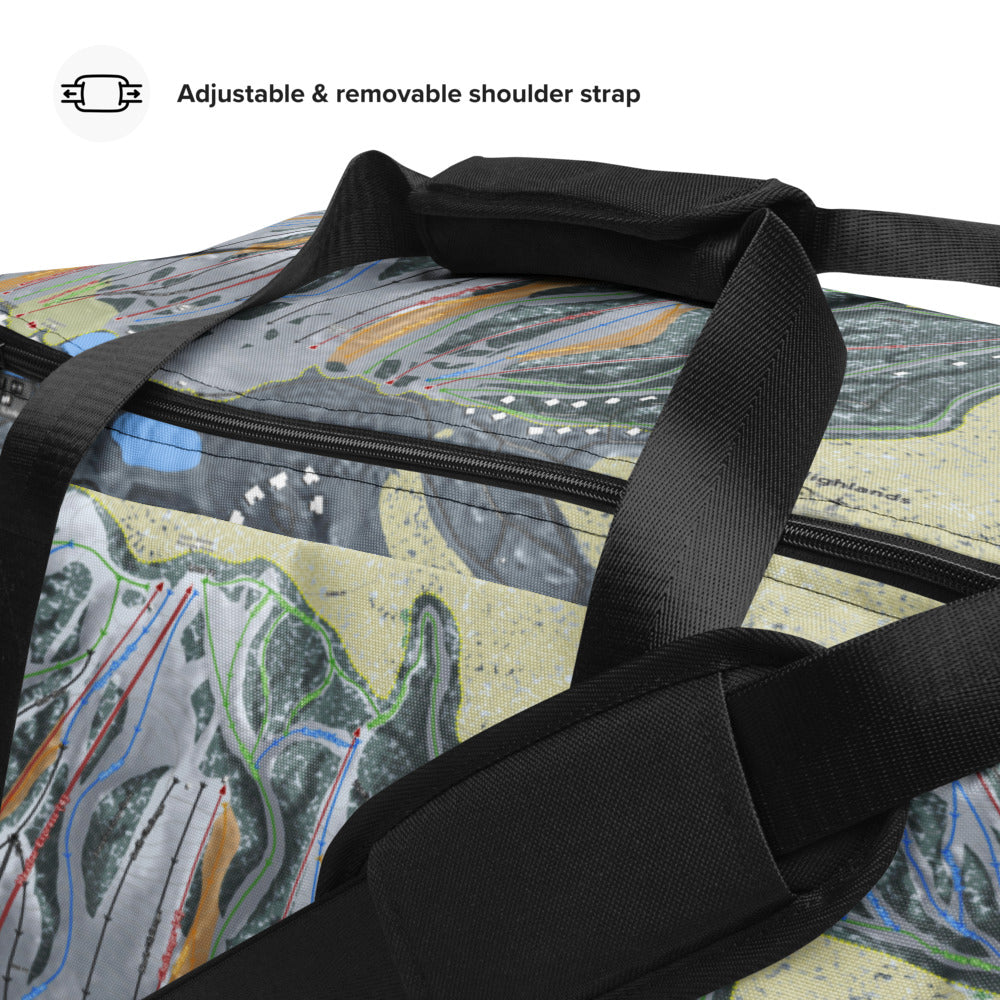 Boyne Highlands, Michigan Ski Trail Map Duffle Bag - Powderaddicts