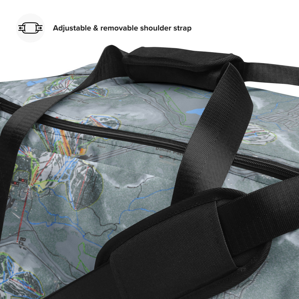 Donner Pass, California Ski Trail Map Duffle Bag - Powderaddicts