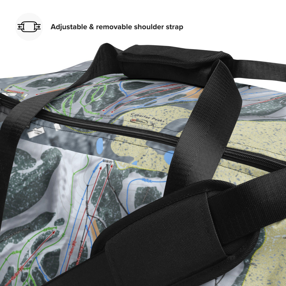 Caberfae Peaks, Michigan Ski Trail Map Duffle Bag - Powderaddicts