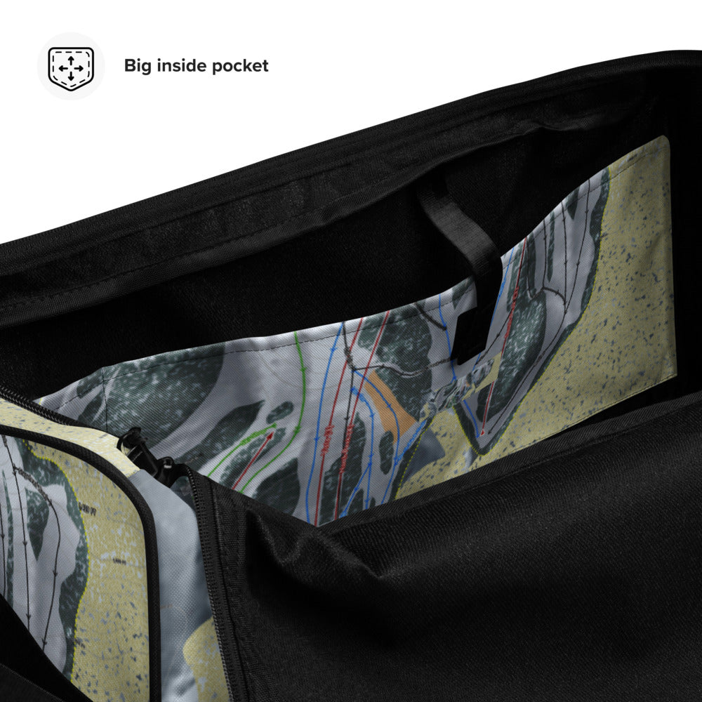 Caberfae Peaks, Michigan Ski Trail Map Duffle Bag - Powderaddicts