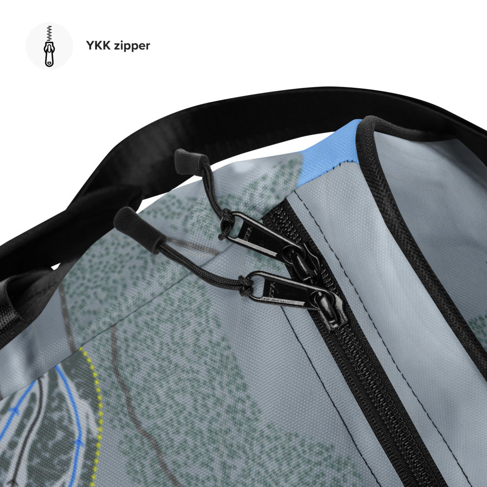 Donner Ski Ranch, California Ski Trail Map Duffle Bag - Powderaddicts