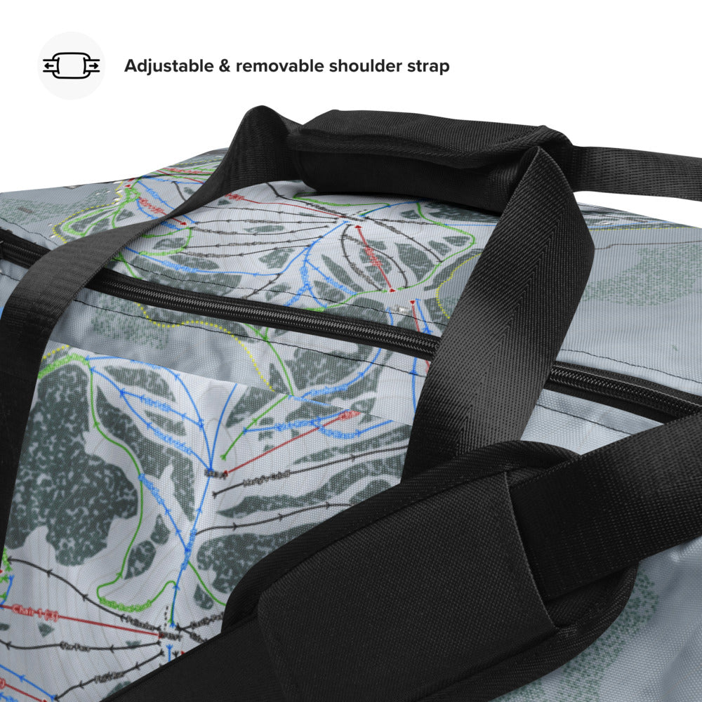 Donner Ski Ranch, California Ski Trail Map Duffle Bag - Powderaddicts
