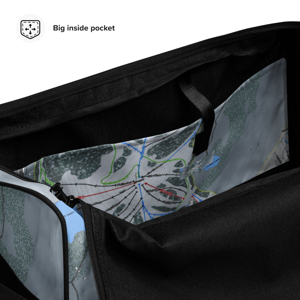 Donner Ski Ranch, California Ski Trail Map Duffle Bag - Powderaddicts