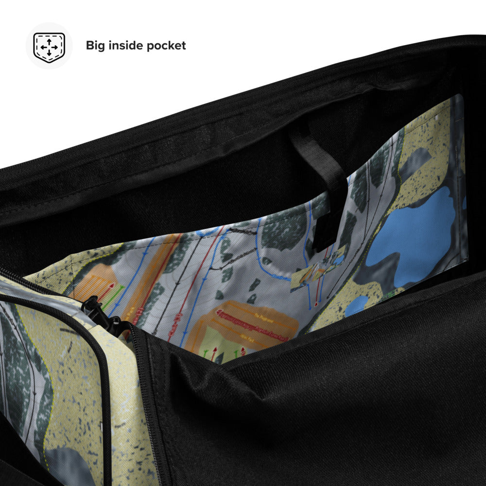 Cannonsburg, Michigan Ski Trail Map Duffle Bag - Powderaddicts