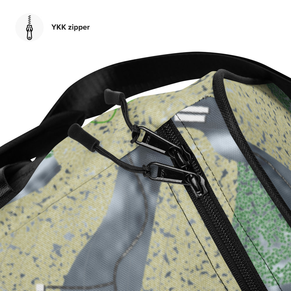 Hickory Hills, Michigan Ski Trail Map Duffle Bag - Powderaddicts