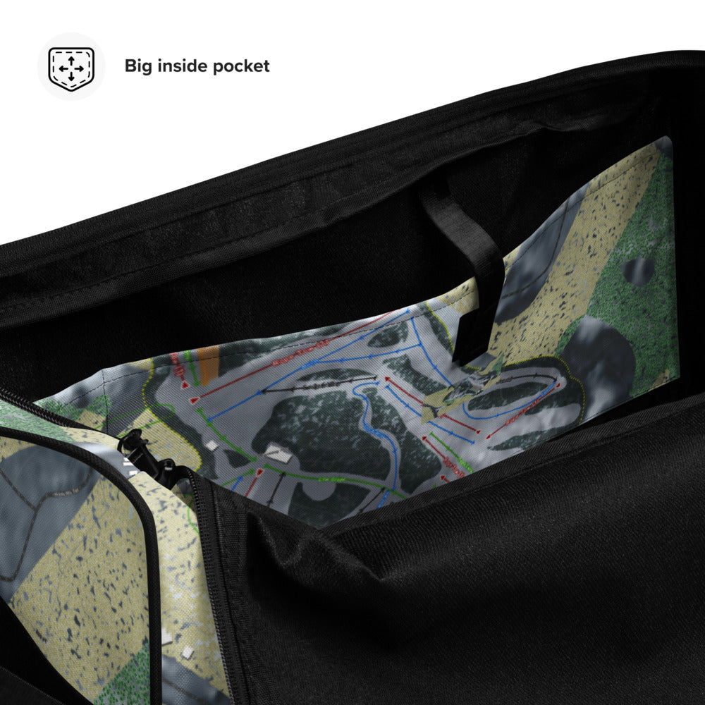 Hickory Hills, Michigan Ski Trail Map Duffle Bag - Powderaddicts