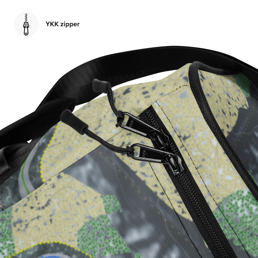 Marquette Mountain, Michigan Ski Trail Map Duffle Bag - Powderaddicts