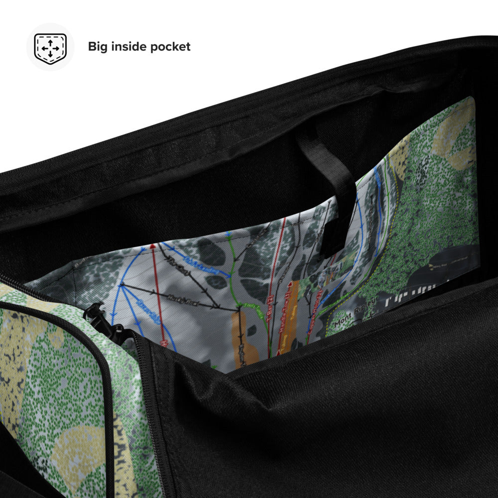 Mont Ripley, Michigan Ski Trail Map Duffle Bag - Powderaddicts