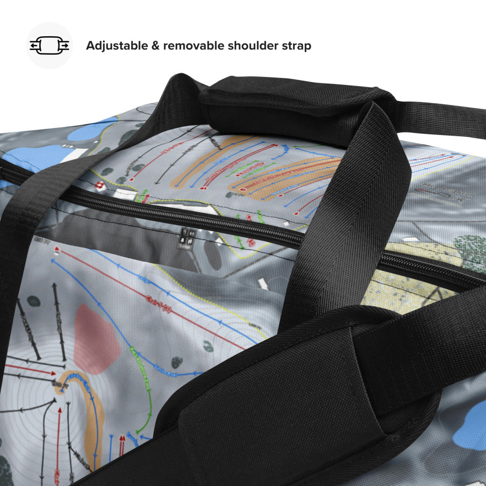Mt Brighton, Michigan Ski Trail Map Duffle Bag - Powderaddicts