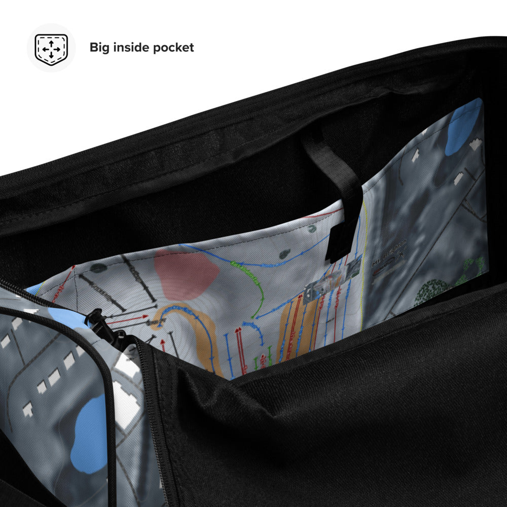 Mt Brighton, Michigan Ski Trail Map Duffle Bag - Powderaddicts