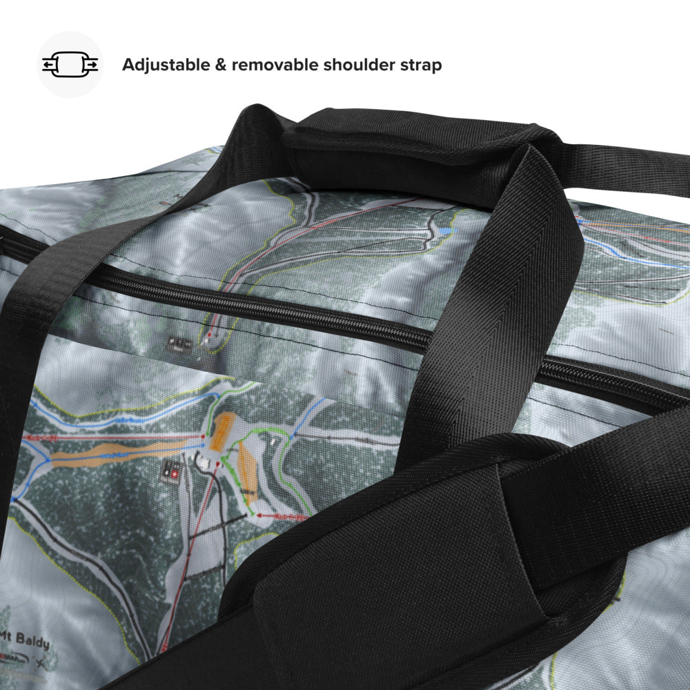 Mt Baldy, California Ski Trail Map Duffle Bag - Powderaddicts