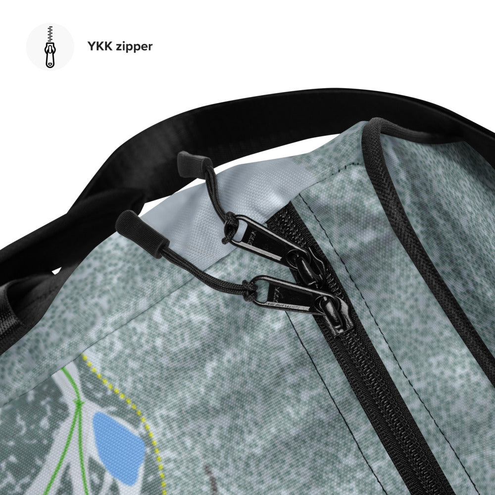 Mt Waterman, California Ski Trail Map Duffle Bag - Powderaddicts